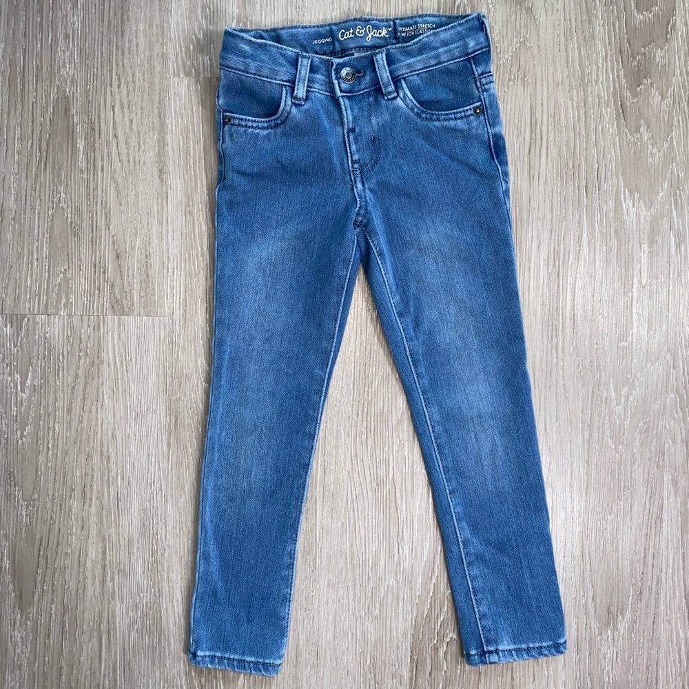 Cat & jack girls ultimate stretch jegging medium wash sz 4t